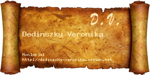 Dedinszky Veronika névjegykártya